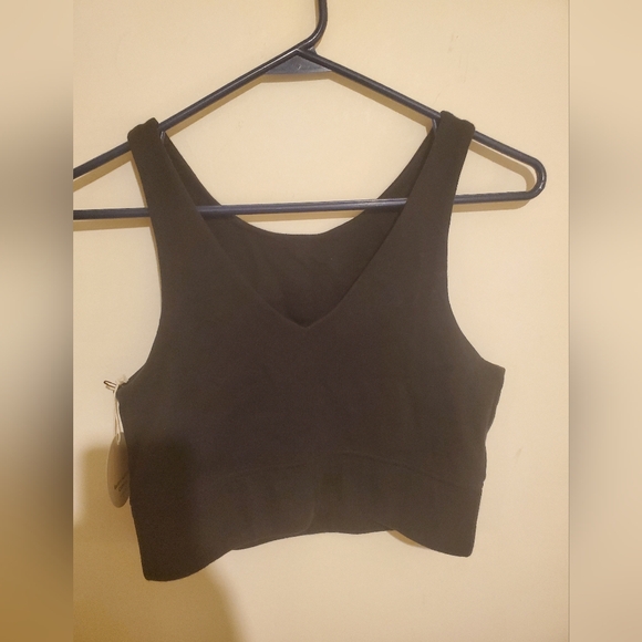 NWT Pact Organic Black Brushed Bra Top Size Small - Picture 2 of 4